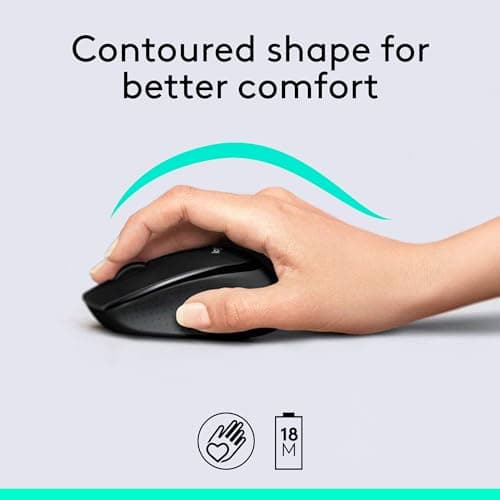 Logitech MK345 Wireless Combo - Full-sized Keyboard with Palm Rest and Comfortable Right-Handed Mouse image