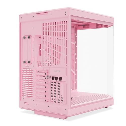 HYTE Y70 ATX Mid Tower Strawberry Milk Pink Tempered Glass Side Panel image