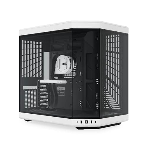HYTE Y70 ATX Mid Tower White Panda / Black Tempered Glass Side Panel, USB 3.2 Gen 2 Type-C, USB 3.2 Gen 1 Type-A image
