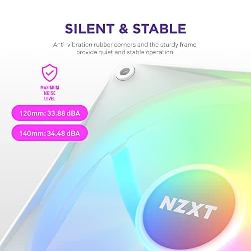 NZXT F120 RGB Core 120mm RGB PWM 78.86 CFM White image