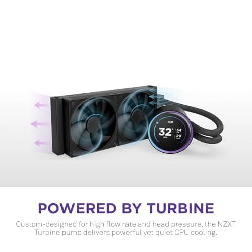 NZXT Kraken Elite 240 (2024) 73.47 CFM Water 240mm Black image