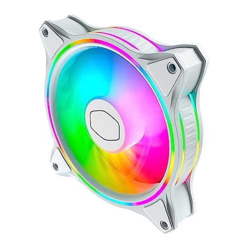 Cooler Master MasterFan MF Halo 120mm Addressable RGB PWM 47.2 CFM White 3-Pack image