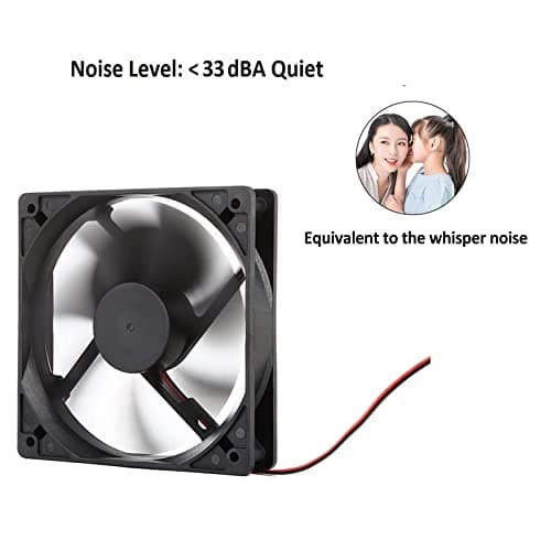 Strong Quiet 12025 Fan 120x120x25mm 12cm 120mm Computer Case Fan DC 12V Cooling Fan for Computer case 2Pin 2 Wire 1600RPM 2-Pack image