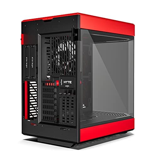 HYTE Y60 ATX Mid Tower Red / Black with Tempered Glass Side Panel and USB 3.2 Gen 2 Type-C, USB 3.2 Gen 1 Type-A image
