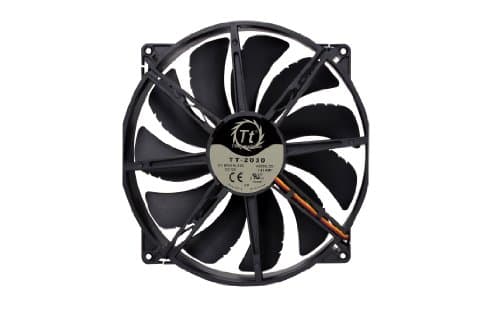 Thermaltake 200mm Pure 20 Series Black 200x30mm Thick Quiet High Airflow Case Fan with Anti-Vibration Mounting System Cooling CL-F015-PL20BL-A image