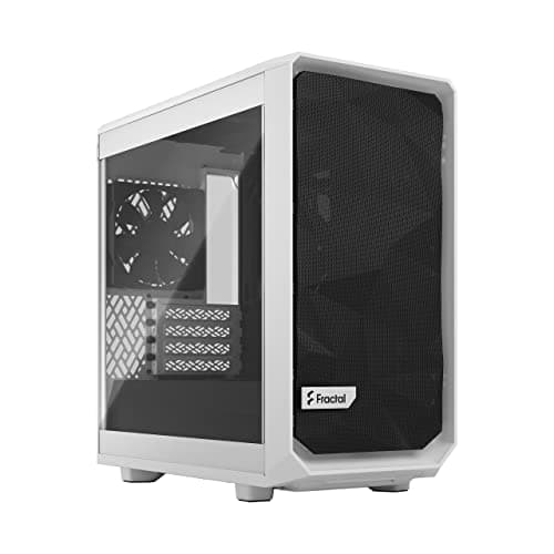 Fractal Design Meshify 2 Mini MicroATX Mid Tower White/Black Tempered Glass Side Panel, USB 3.2 Gen 2 Type-C and USB 3.2 Gen 1 Type-A image