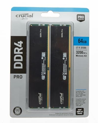 Crucial Pro Black / Green DDR4-3200 CL22 64GB (2x32GB) image