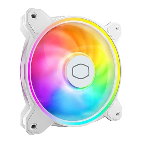 Cooler Master MasterFan MF120 Halo2 120mm White Addressable RGB PWM 51.88 CFM main image