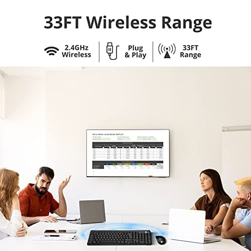 SIIG JK-WR0T12-S1 Wireless Standard Keyboard With Optical Mouse image