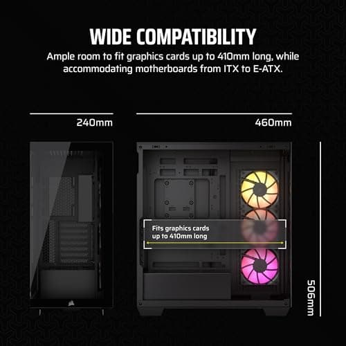 Corsair 3500X ARGB ATX Mid Tower Black Tempered Glass image