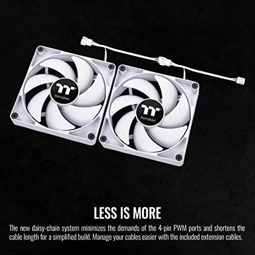 Thermaltake CT120 120mm White PWM 57.05 CFM 2-Pack image