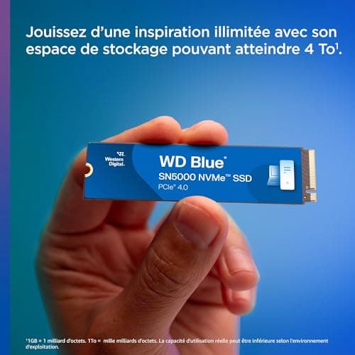 Western Digital WD Blue SN5000 1TB SSD M.2-2280 PCIe 4.0 X4 NVMe image