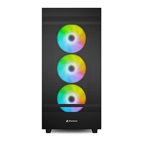 SHARKOON Rebel C50 RGB ATX Mid Tower Black Tempered Glass Side Panel image