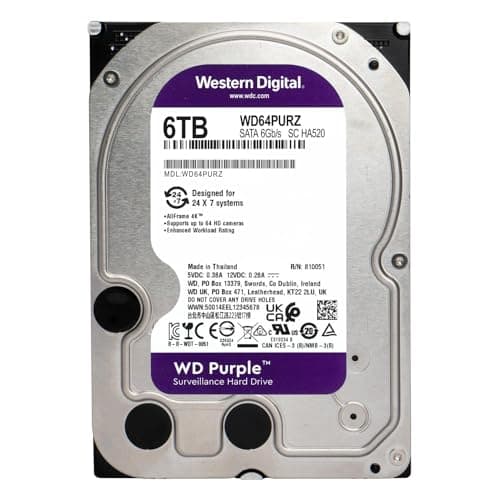 Western Digital Purple Surveillance 6TB HDD 3.5" 5400 RPM SATA 6.0 Gb/s image