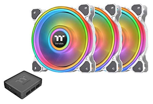 Thermaltake Riing Quad 14 RGB Radiator TT Premium Edition 140mm White RGB PWM 60.17 CFM 3-Pack main image