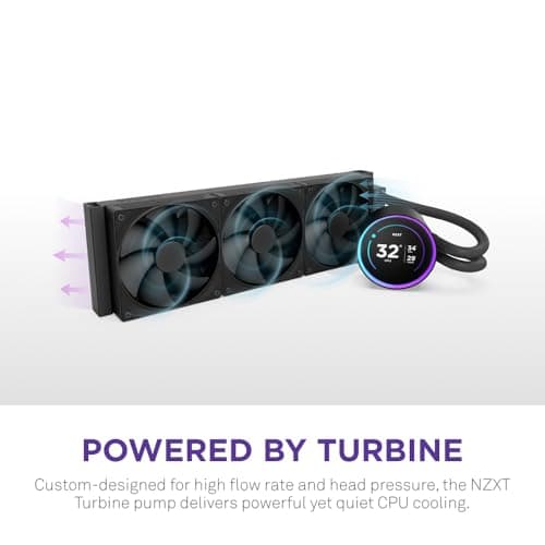 NZXT Kraken Elite 360 (2024) Water 360mm 73.47 CFM Black image