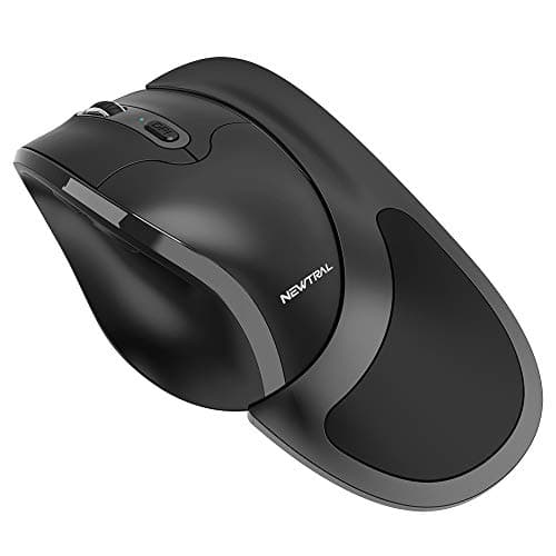 Newtral Small Size (Small,Medium,Large Available) Semi-Vertical Wireless Ergonomic Mouse,All Buttons Programmable, 800/1600/2400 DPI, Detachable Magnetic Palm Support (S) image