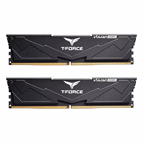 TeamGrourp T-Force Vulcan 16GB (2 x 8GB) 288-Pin PC RAM DDR5 5200 (PC5 41600) Desktop Memory Model FLBD516G5200HC40CDC01 image