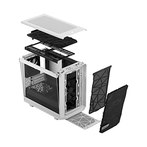 Fractal Design Meshify 2 Nano Mini-ITX Tower White with Tempered Glass Side Panel and USB 3.2 Gen 2 Type-C USB 3.2 Gen 1 Type-A image