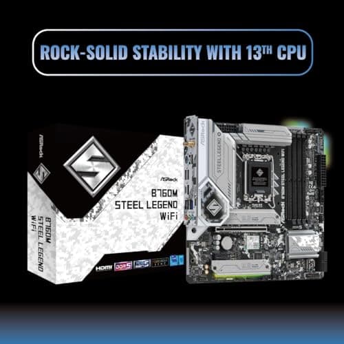 ASRock B760M Steel Legend WiFi LGA1700 DDR5 Micro ATX image
