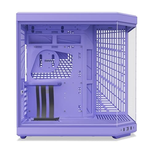 HYTE Y70 ATX Mid Tower Taro Milk Purple Tempered Glass Side Panel image