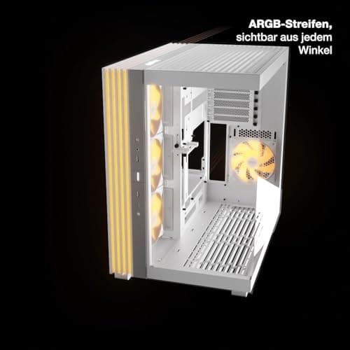 be quiet! Light Base 600 DX ATX Mid Tower White with Tempered Glass Side Panel and USB 3.2 Gen 2 Type-C, USB 3.2 Gen 1 Type-A image