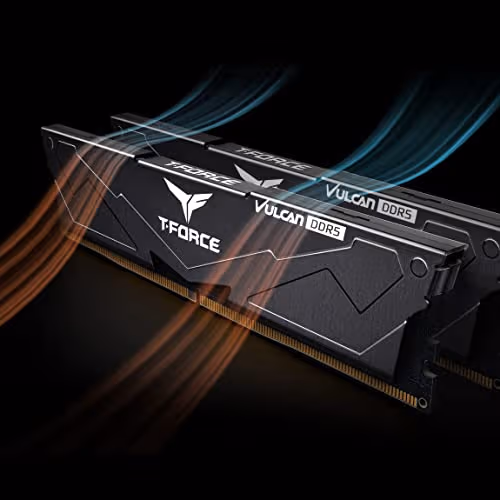 TeamGrourp T-Force Vulcan 16GB (2 x 8GB) 288-Pin PC RAM DDR5 5200 (PC5 41600) Desktop Memory Model FLBD516G5200HC40CDC01 image