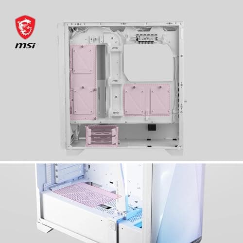 MSI MPG GUNGNIR 300R AIRFLOW ATX Mid Tower White with Tempered Glass Side Panel and USB 3.2 Gen 2x2 Type-C / USB 3.2 Gen 1 Type-A image