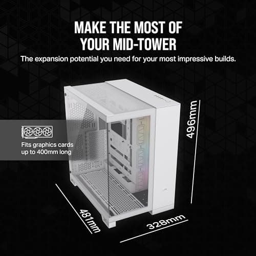 Corsair iCUE LINK 6500X RGB ATX Mid Tower White Tempered Glass image