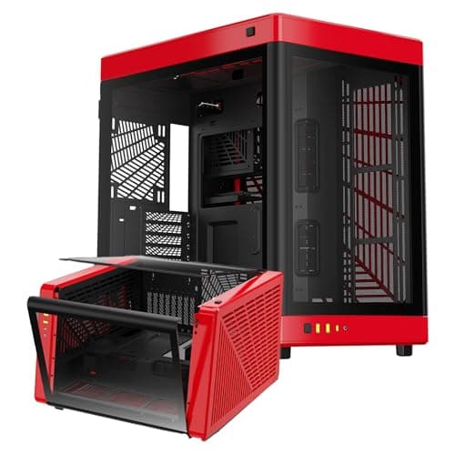 GAMDIAS NESO P1 ATX Full Tower Black / Red with Tempered Glass Side Panel and USB 3.2 Gen 2 Type-C, USB 3.2 Gen 1 Type-A main image