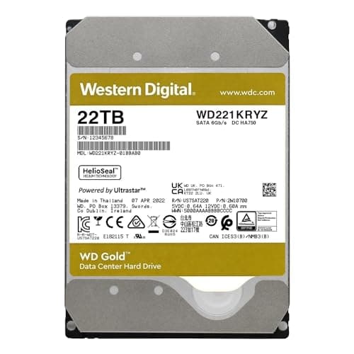 Western Digital Gold 22 TB HDD 7200RPM 3.5" SATA 6.0 Gb/s Internal image