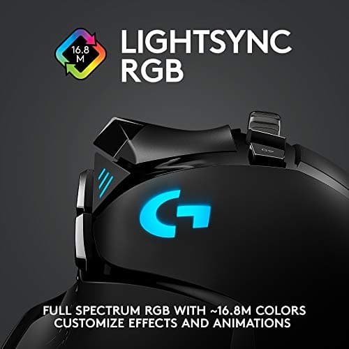 Logitech G502 Lightspeed Wireless Gaming Mouse with Hero 16K Sensor, PowerPlay Compatible, Tunable Weights and Lightsync RGB image