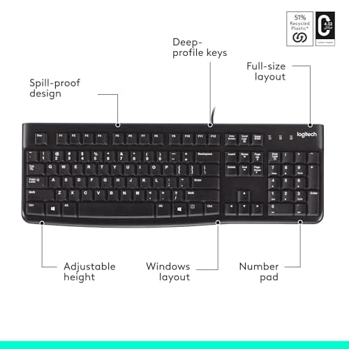 Logitech K120 Wired Standard Keyboard image