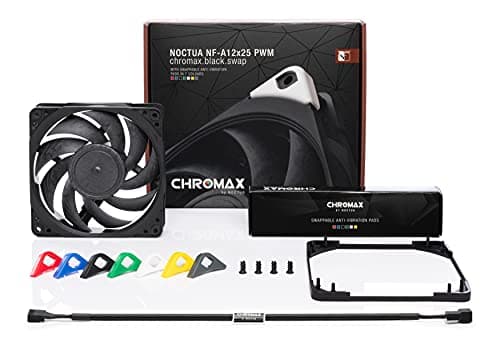 Noctua NF-A12x25 120mm Black PWM chromax.black.swap 60.09 CFM 1-Pack image