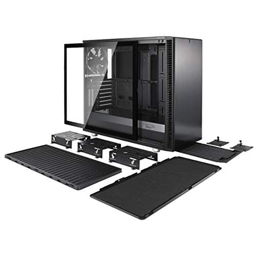 Fractal Design Define S2 Vision Blackout ATX Silent Modular Dark Tint Tempered Glass Window Mid Tower Computer Case image