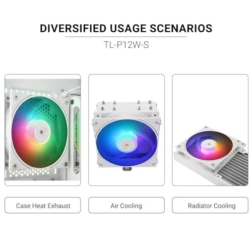 Thermalright TL-P12W-S 120mm White Addressable RGB PWM 52.86 CFM 1-Pack image