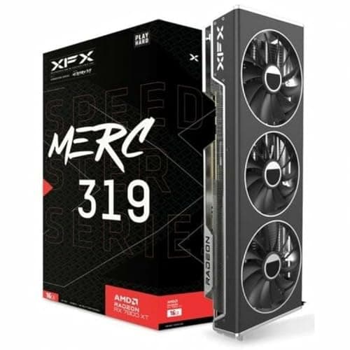 XFX Radeon RX 7800 XT Speedster MERC 319 Black 16GB GDDR6 Black Silver main image