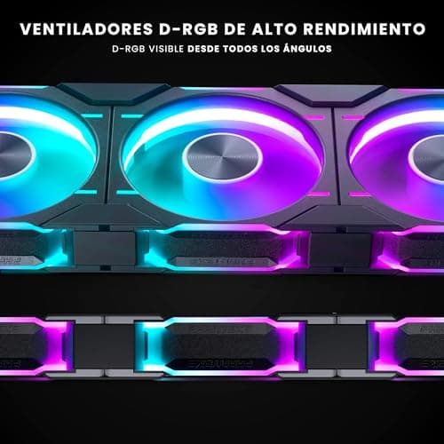 Phanteks D30-120 120mm Black Reversed 61.5 CFM PWM Addressable RGB 3-Pack image