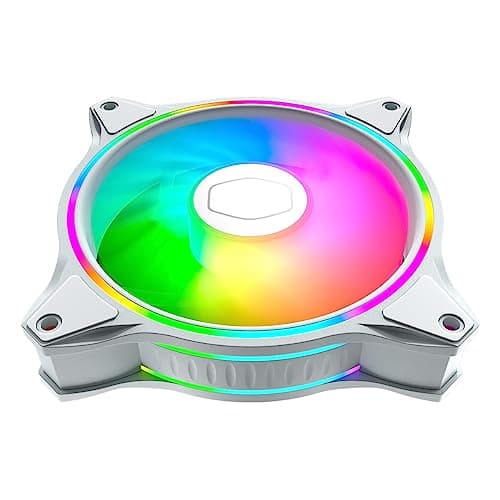 Cooler Master MasterFan MF Halo 120mm Addressable RGB PWM 47.2 CFM White 3-Pack image