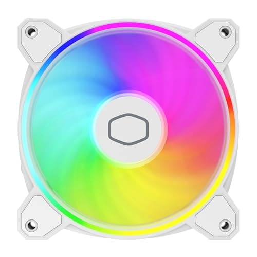 Cooler Master MasterFan MF120 Halo2 120mm White Addressable RGB PWM 51.88 CFM image