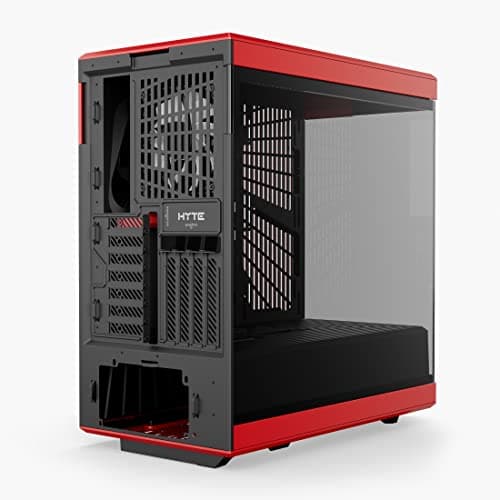 HYTE Y40 ATX Mid Tower Red / Black with Tempered Glass Side Panel and USB 3.2 Gen 2 Type-C, USB 3.2 Gen 1 Type-A image