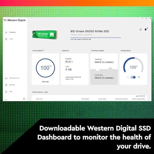 Western Digital Green SN350 2TB SSD M.2 NVMe PCIe 3.0 image