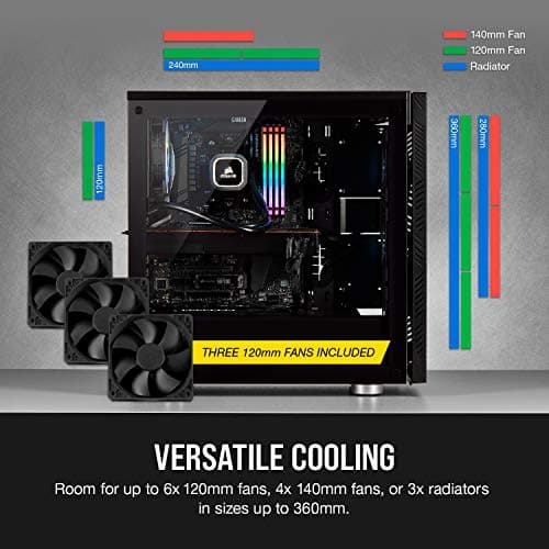 CORSAIR CARBIDE 275R Mid-Tower Gaming Case, Tempered Glass- Black (CC-9011132-WW) image