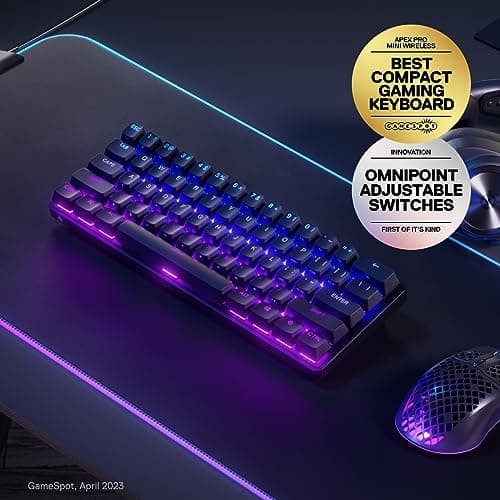 SteelSeries Apex Pro Mini OmniPoint 2.0 Wireless RGB Gaming Keyboard image