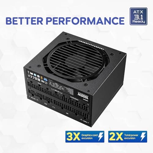 Vetroo GV1000 ATX 1000W Fully Modular 80+ Gold Certified image