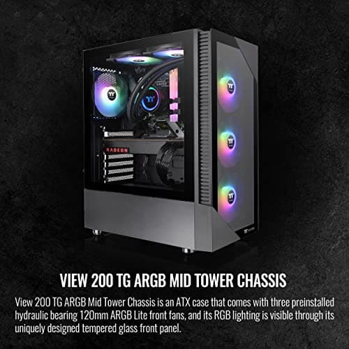 Thermaltake View 200 TG ARGB ATX Mid Tower Black Tempered Glass image