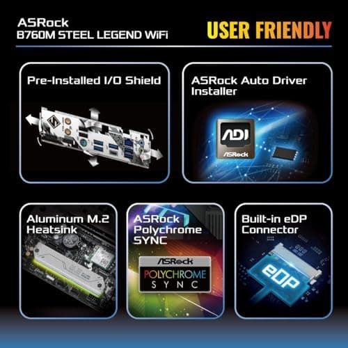 ASRock B760M Steel Legend WiFi LGA1700 DDR5 Micro ATX image