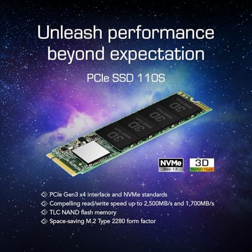 Transcend 110S 256GB SSD M.2-2280 PCIe 3.0 x4 NVMe image