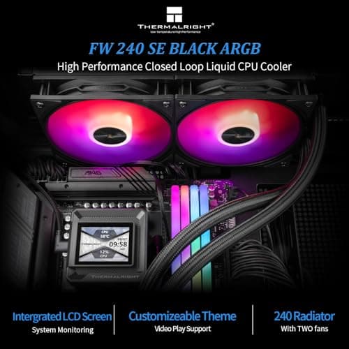 Thermalright Frozen Warframe 240 SE ARGB Water 240mm 70.84 CFM Black image