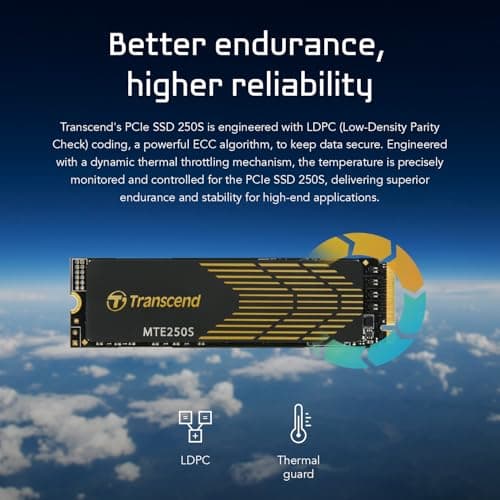 Transcend 250S 4TB SSD M.2 PCIe 4.0 NVMe image